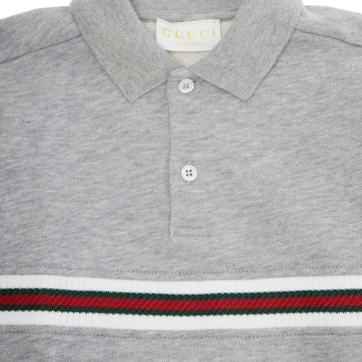 Поло GUCCI Infant And Toddler серое — фото 4
