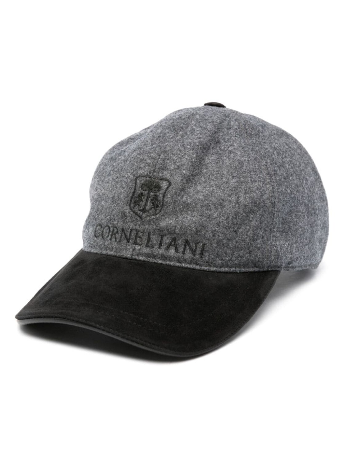 

Corneliani кепка с вышитым логотипом, серый