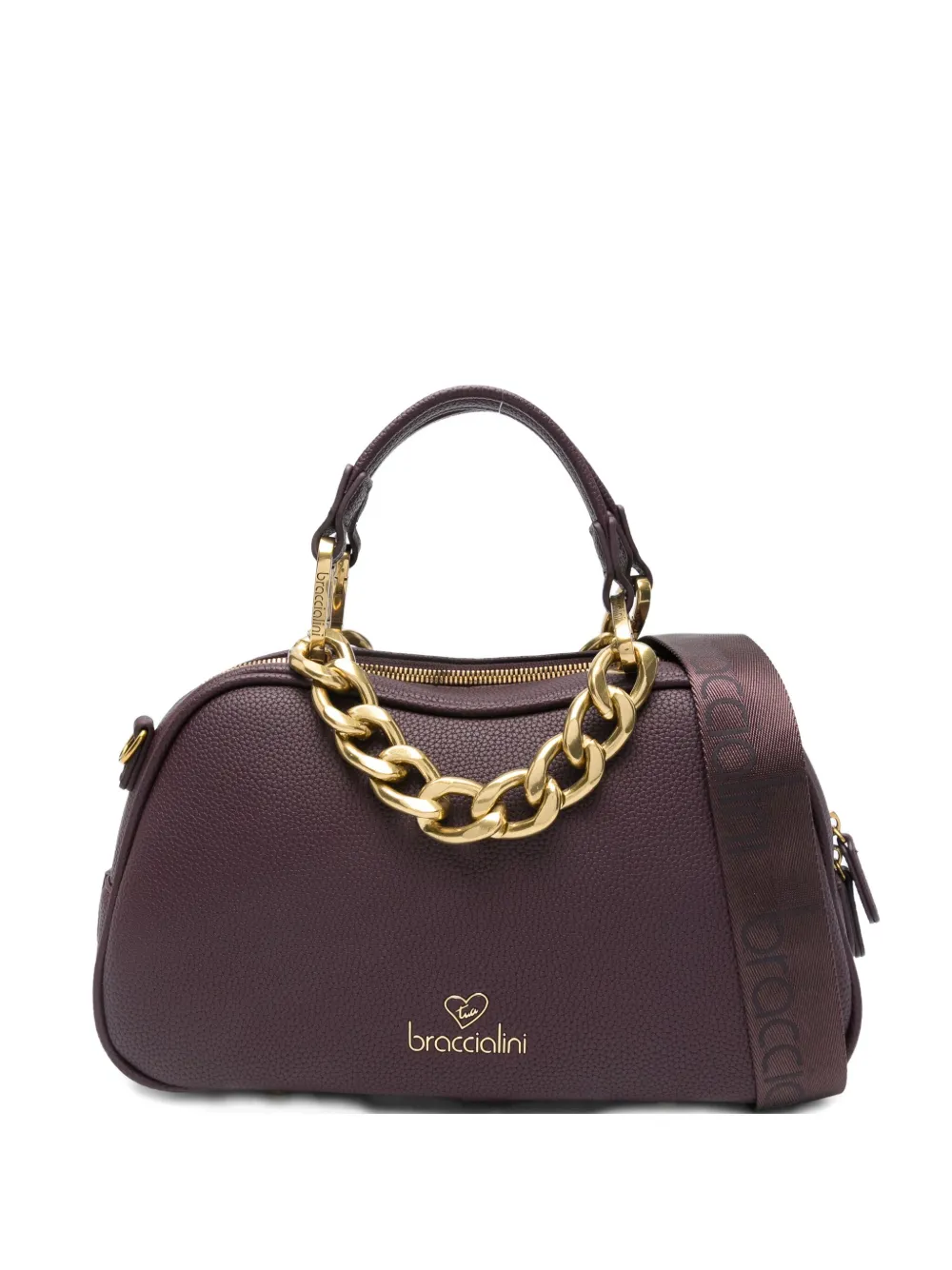 

Сумка-тоут из кожи Braccialini, фиолетовый