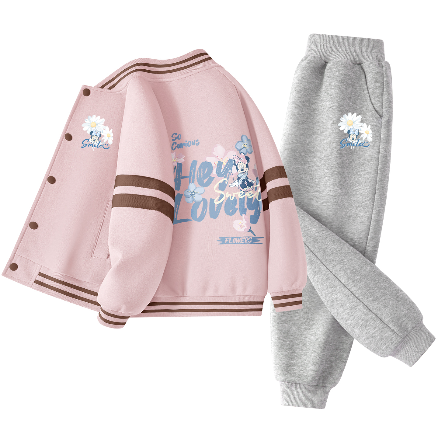 

Детская повседневная спортивная одежда Disney, розовый