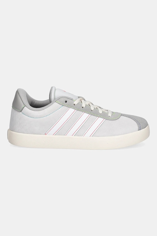 Детские замшевые кроссовки VL COURT 3.0 Adidas, серый — фото 2