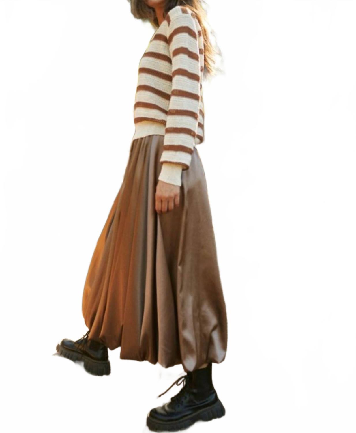 

Бронзовая атласная юбка-миди с воздушным шаром Spandauer Mello, Bronze