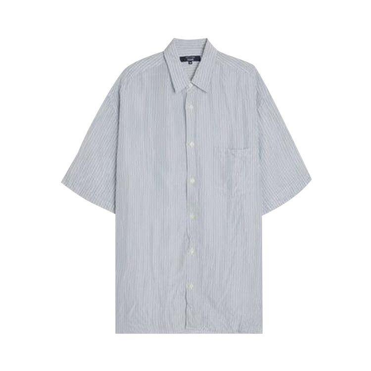 

Рубашка Comme des Garçons Homme Plus Cupra Stripes Garment Treated Shirt, White/Sax/Navy