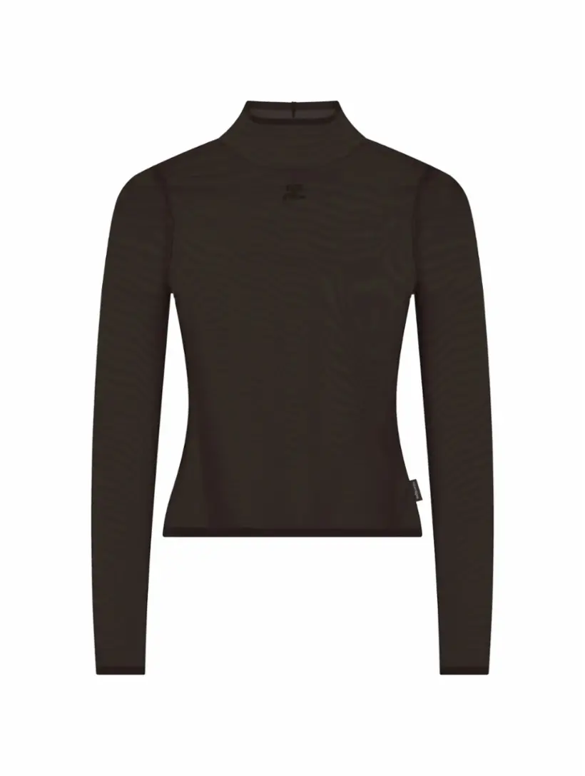 

Топ с логотипом Courreges, черный