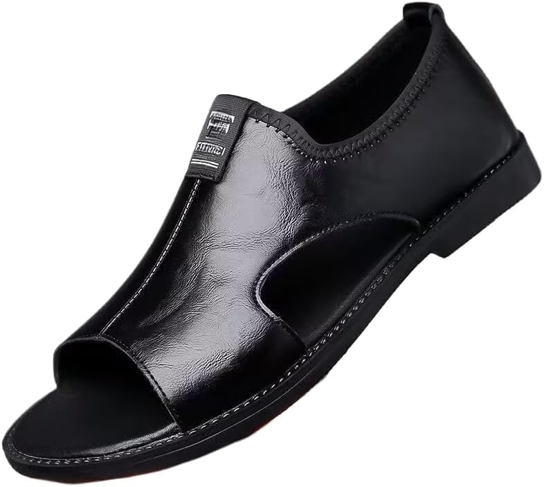 

Летние сандалии, модные лоферы с открытым носком, идеально подходят для пляжного отдыха, для поездок на автомобиле и прогулок Hhhchpm, черный