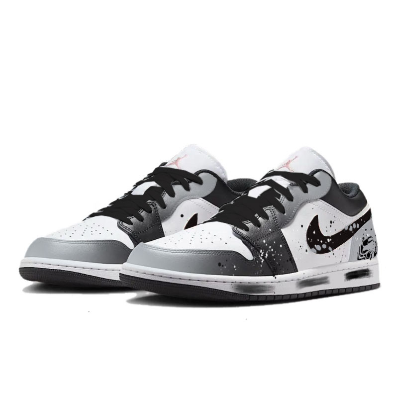 Jordan Кроссовки Air 1 Vintage мужские низкие Black White Gray — фото 4