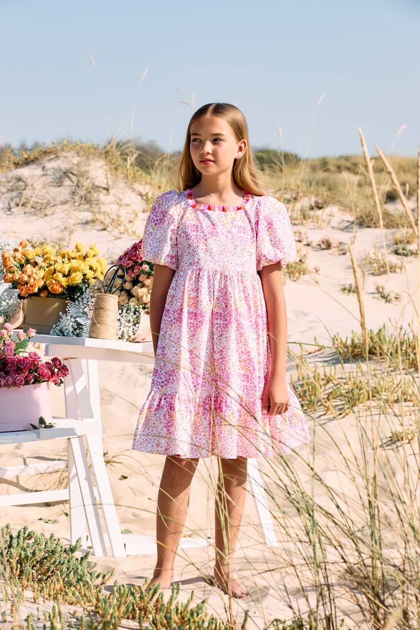 Платье из хлопка с цветочным принтом Patachou, Bloom Floral Print — фото 4