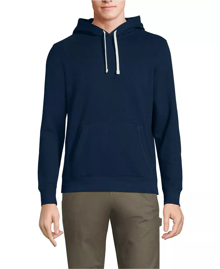 

Мужская толстовка с капюшоном Serious Sweats на молнии, с длинными рукавами Lands' End, синий