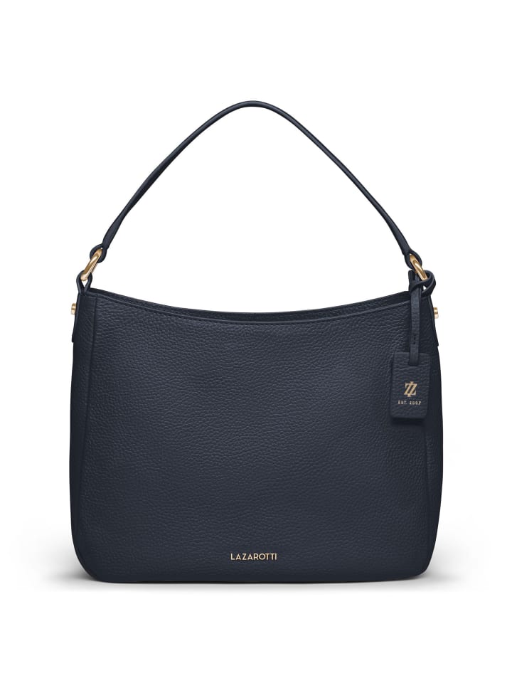 

Сумка через плечо Bologna Leather, кожа, 27 см, темно-синего цвета Lazarotti