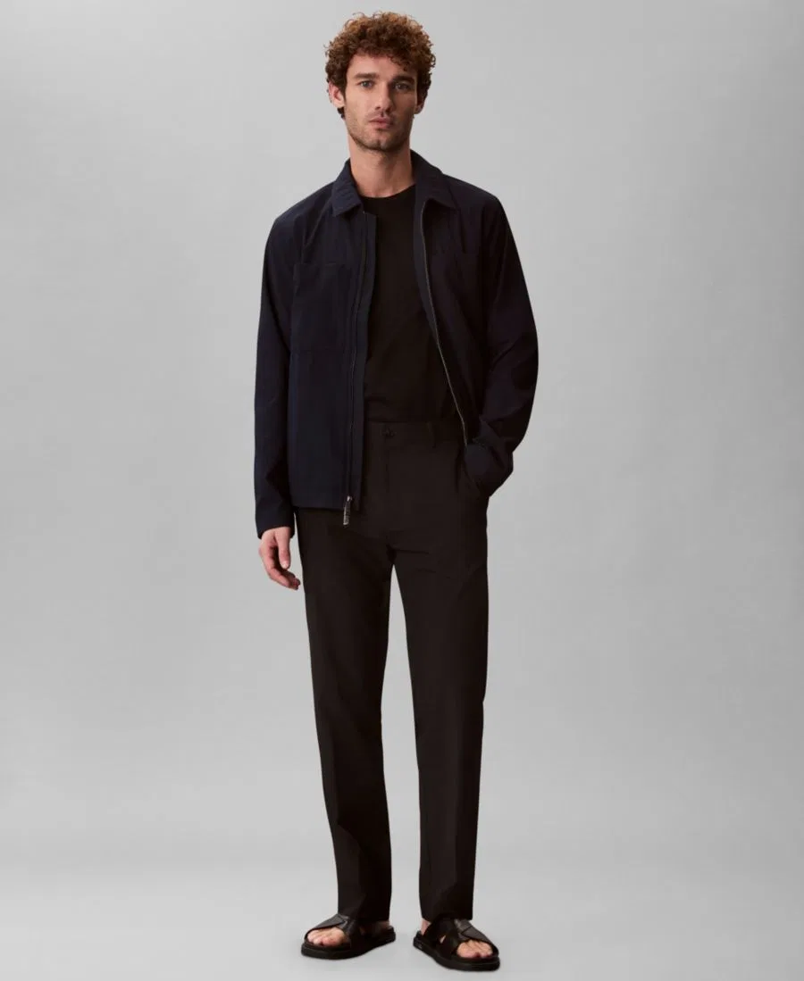 Мужская куртка-блузон из жатого хлопка Calvin Klein, Dark Sapphire — фото 2