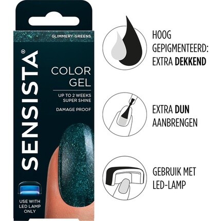

Sensista Color Gel Glimmery Greens - Зеленый/Блеск