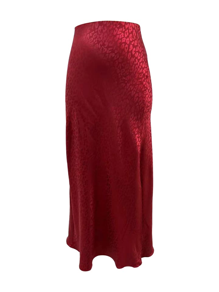 

Длинная юбка GINI LONDON Maxi Gini Satin Slit, цвет dark red