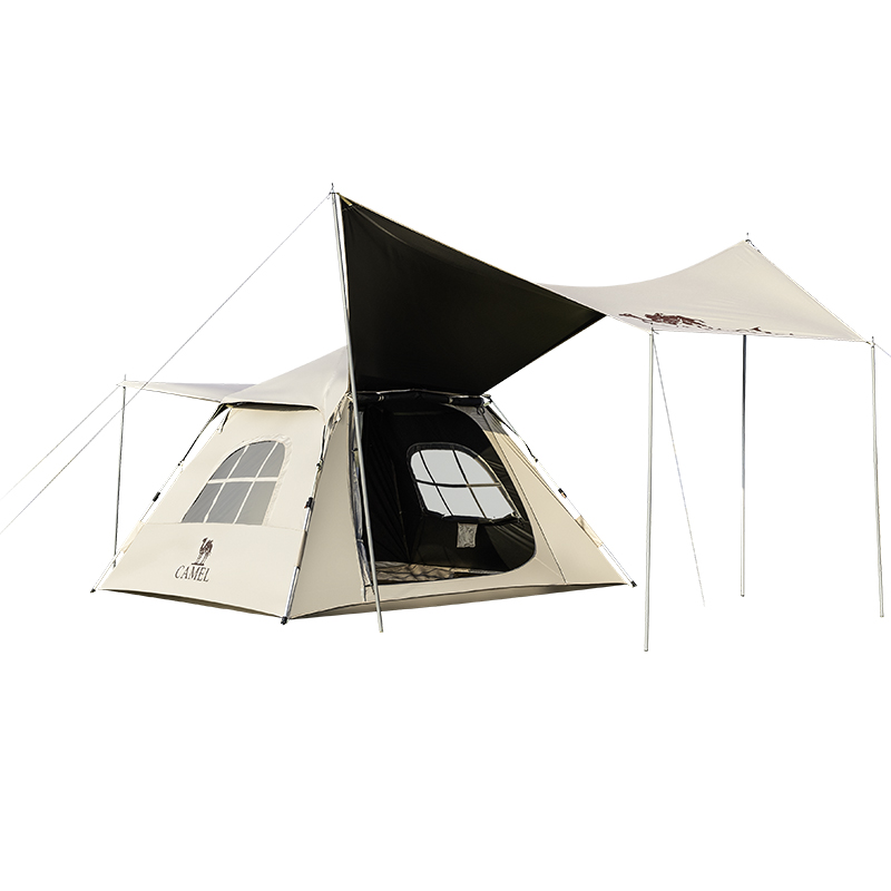 

Палатка для кемпинга с ручной установкой, одна спальня и одна гостиная, уличная автоматическая палатка CAMEL