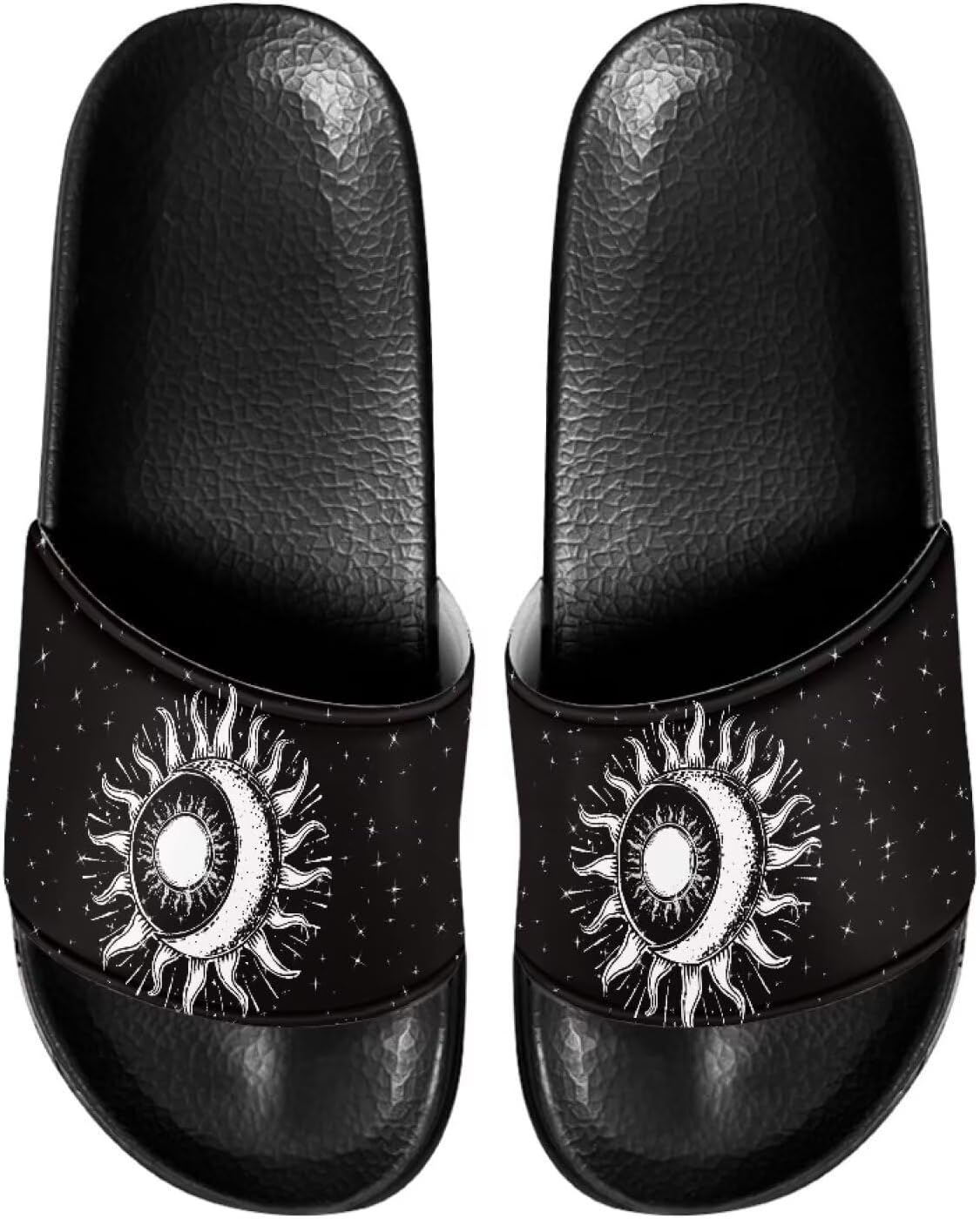 

Мужские шлепанцы для душа Kathyboom, комфортные сандалии с открытым носком, нескользящие, плоские, домашние тапочки, Moon Star