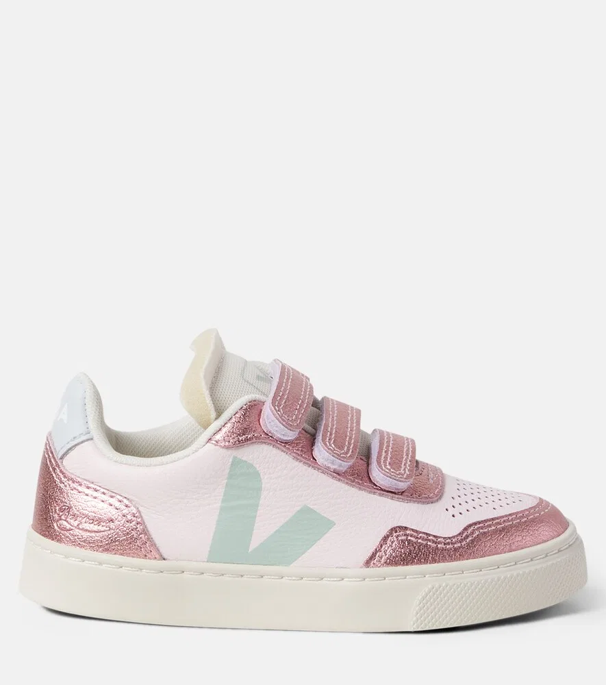 Кожаные кроссовки x Bonpoint V-90 Veja Kids, розовый — фото 3