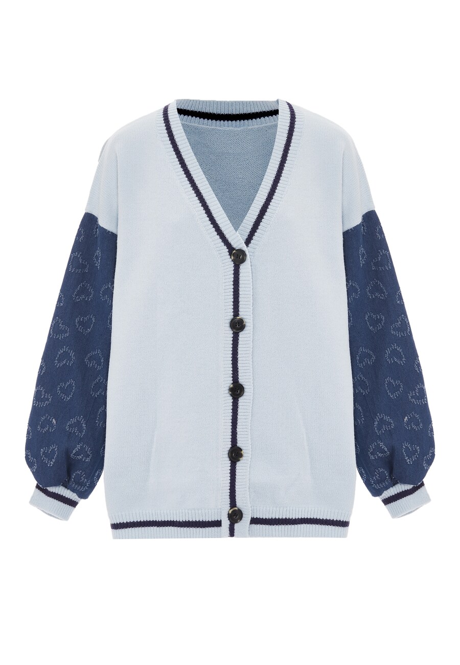 

Вязаный кардиган SANIKA, цвет Light blue/Dark blue
