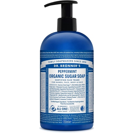 

Органическое сахарное мыло с перечной мятой 710 мл Dr. Bronner's