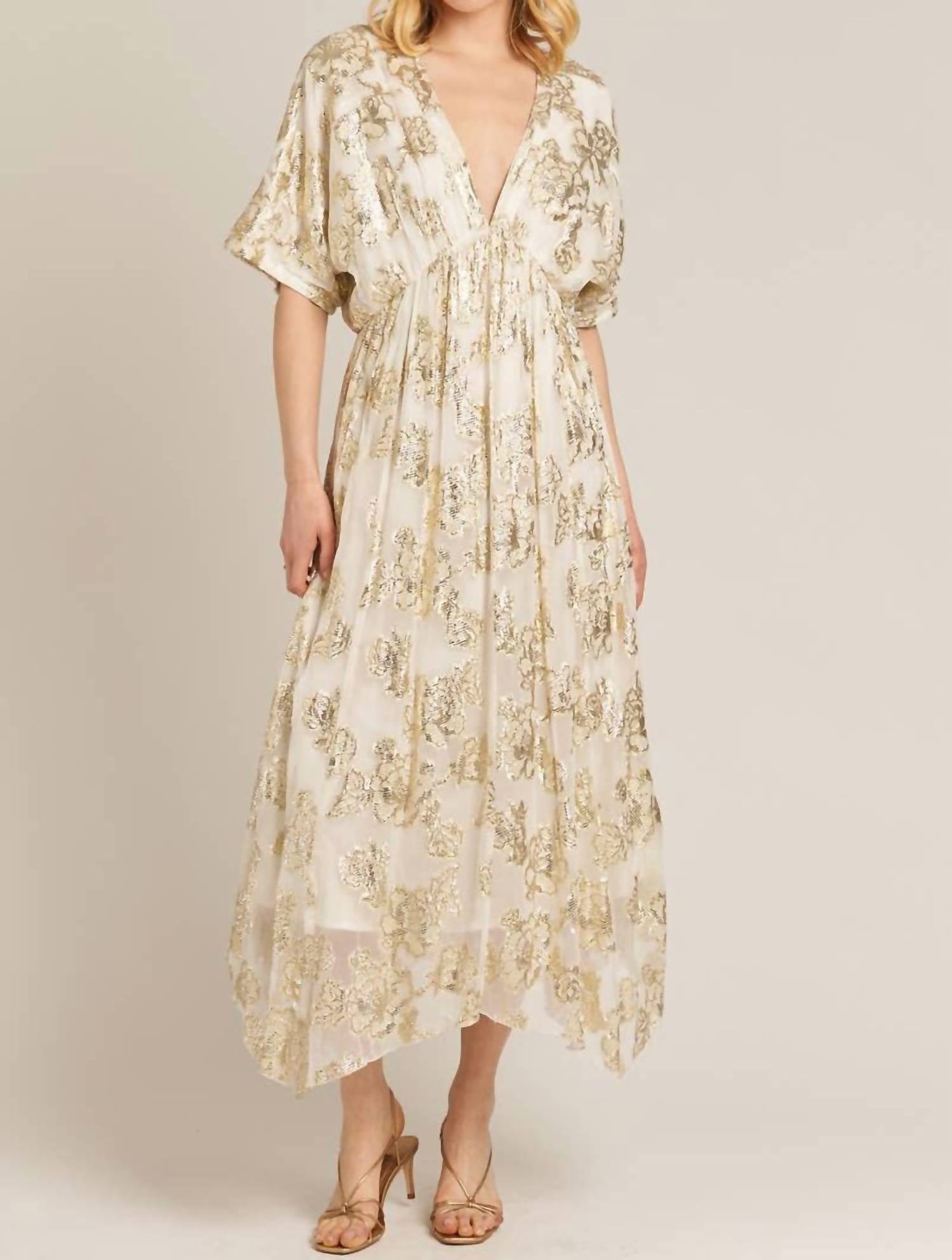 

Платье макси Sands Foil в золоте EN CREME, золотой