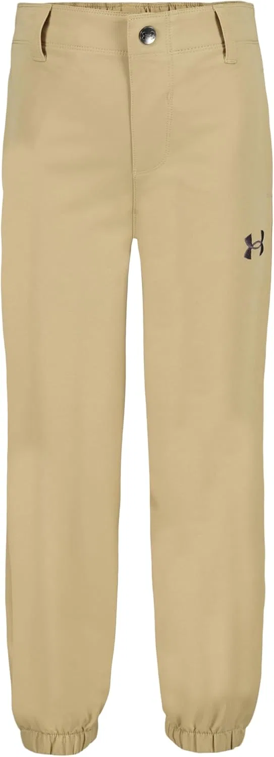 Детские спортивные брюки Under Armour Match Play, петли для ремня, мягкие и удобные, Field Khaki Jogger