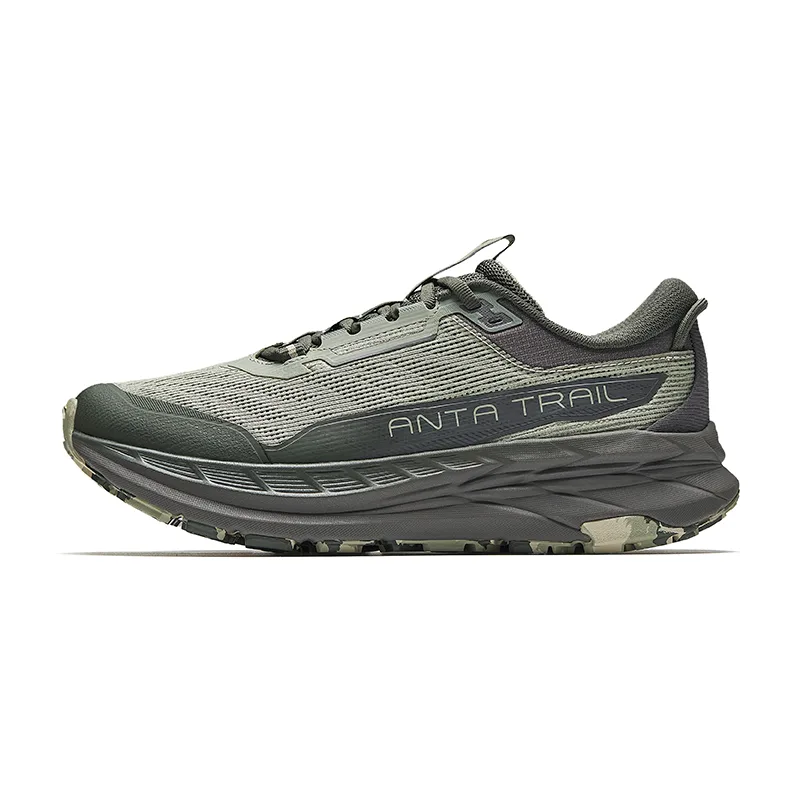 ANTA Kunlun Textile, Rubber Low top Running Shoes мужские Lotus Leaf Green/Cedar Green/Volcanic Ash