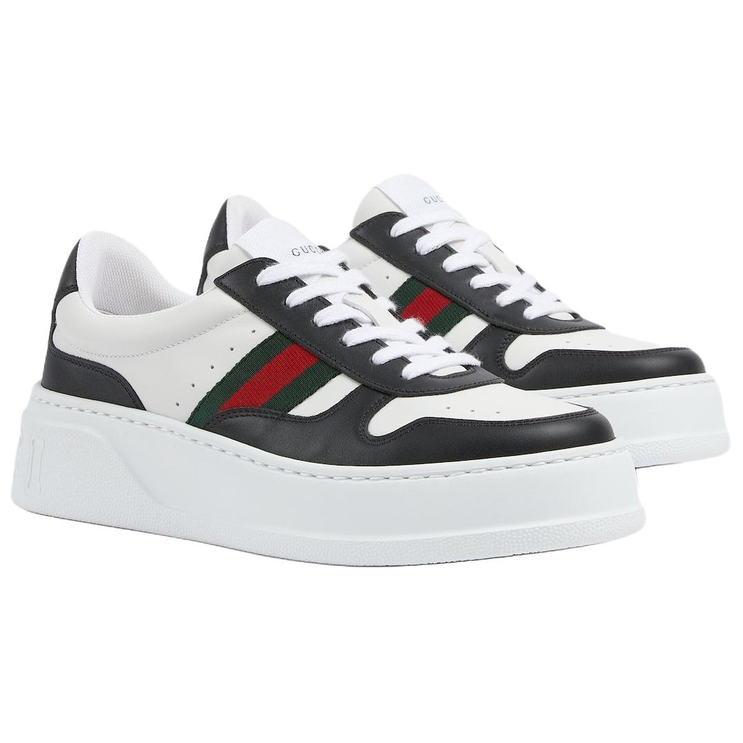 GUCCI Женские низкие скейтерские кроссовки 5 см black — фото 4