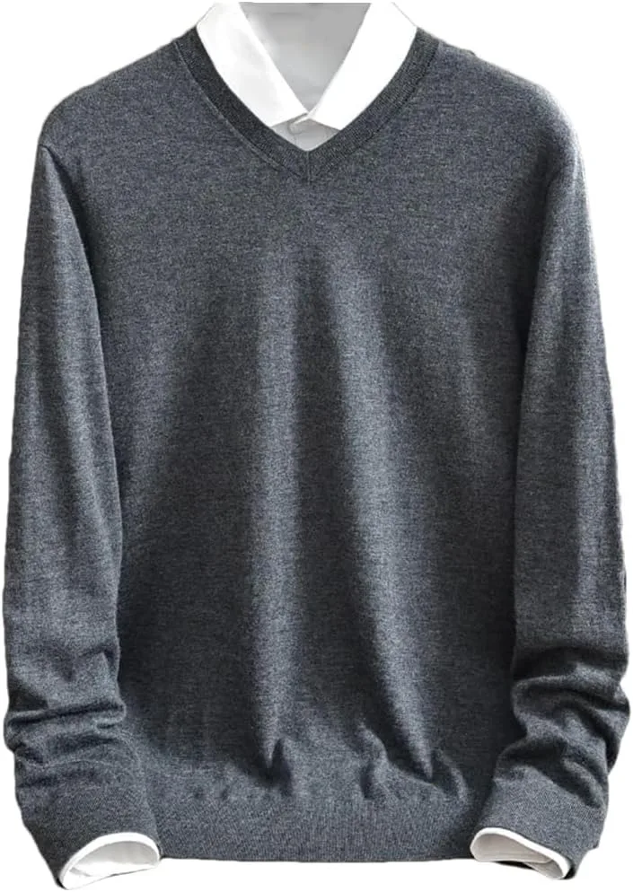 

Мужской кашемировый свитер V-образным вырезом