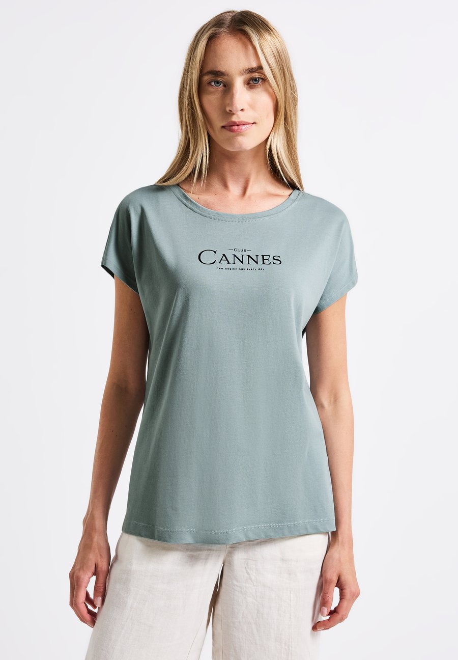 

Футболка Street One MIT FOLIEN-WORDING, Blau/Blue, Синий, Футболка Street One MIT FOLIEN-WORDING, Blau/Blue