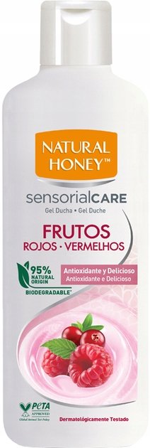 

Натуральный увлажняющий гель для душа Honey Frutos с черникой и малиной 600 мл Natural Honey