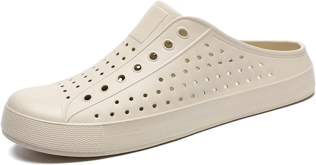 

Легкие и удобные летние садовые туфли HYDLONGR для мужчин и женщин, пляжные сандалии, сабо, мюли, бежевый