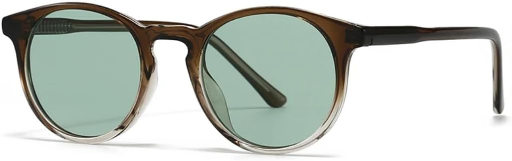 

Солнцезащитные очки с защитой UV400 | Круглая легкая оправа, цветные линзы | Для женщин и мужчин, для занятий спортом на открытом воздухе и вождения DSVIGF, Army Green