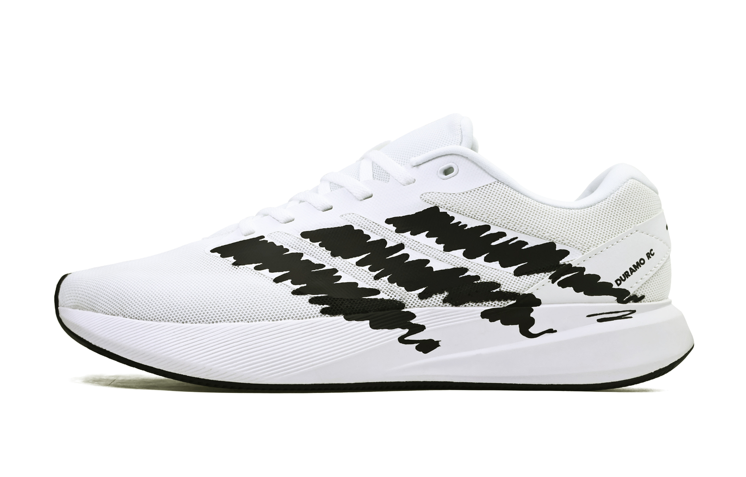 

Adidas Дурамо RC амортизирующие и дышащие низкие кроссовки унисекс белый черный