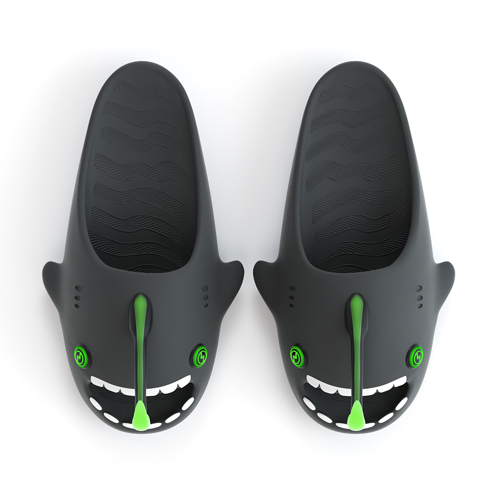 Sharkicks Lantern Fish Сланцы Унисекс HelloSlippers, Неоново-зеленый — фото 4