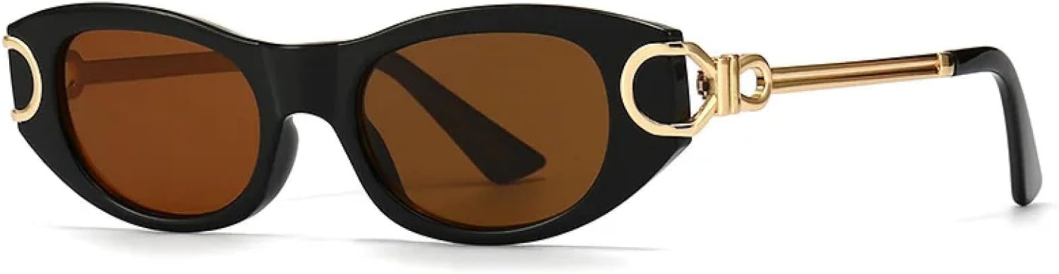 

Солнцезащитные очки «кошачий глаз» для женщин, для активного отдыха и вождения, защита от УФ-излучения UV400, модные, в стиле ретро, ​​панк, хип-хоп TKKTLLT, Black Tea