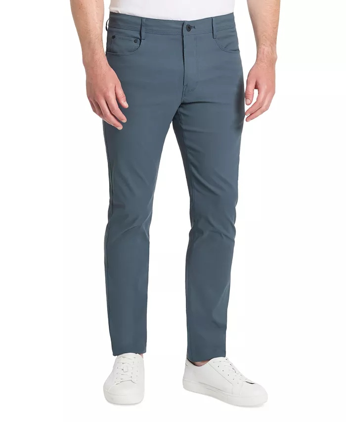 

Мужские облегающие зауженные брюки Kennth Cole из эластичной ткани Kenneth Cole, синий