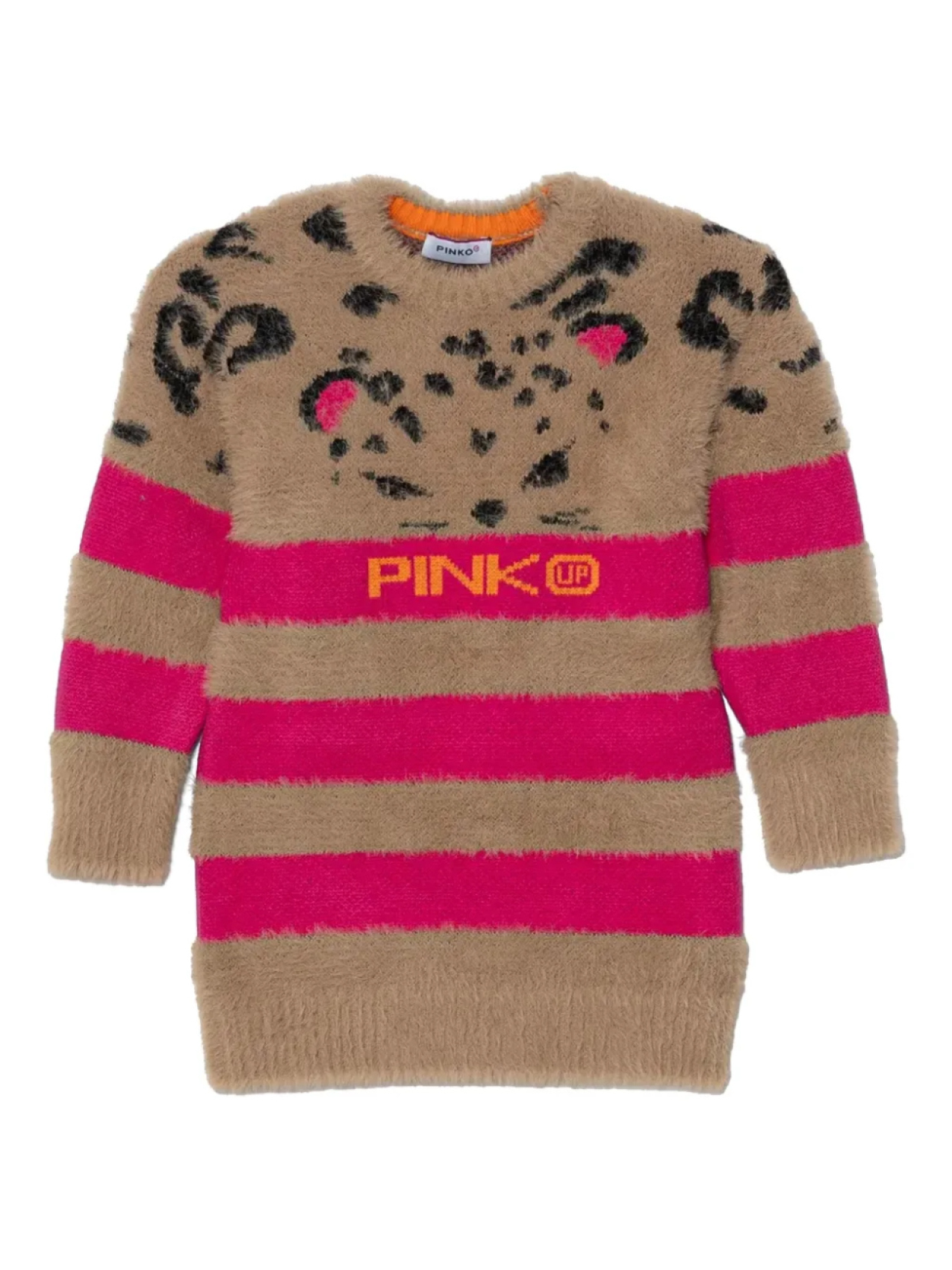 

Платье Pinko Kids с длинными рукавами, коричневый