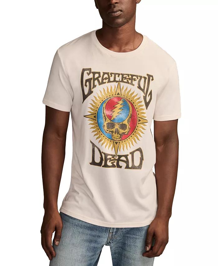 

Мужской свитшот Grateful Dead с черепом Lucky Brand, слоновая кость/кремовый