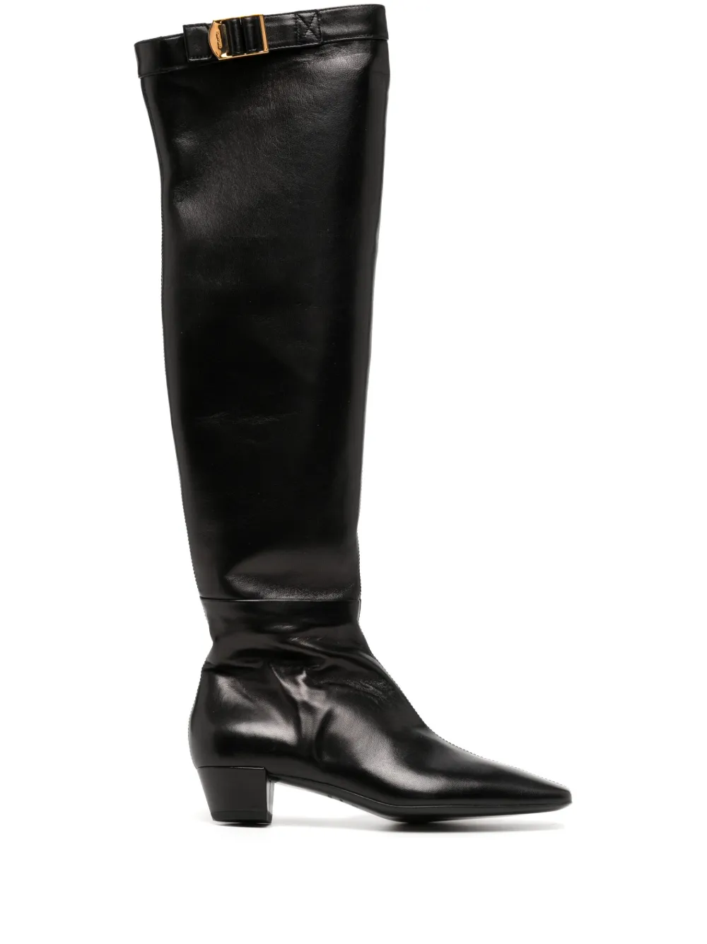Сапоги на низком каблуке TOM FORD, черный