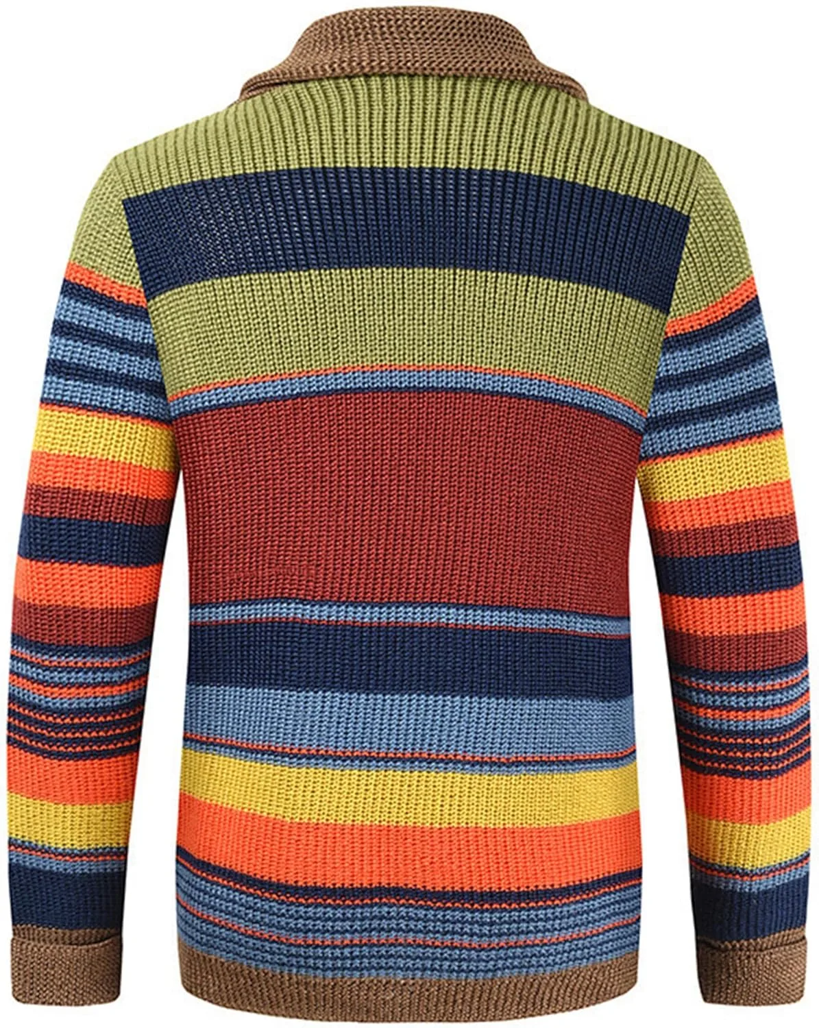 Мужской кардиган Rainbow с воротником-шалью, Slim Fit — фото 2