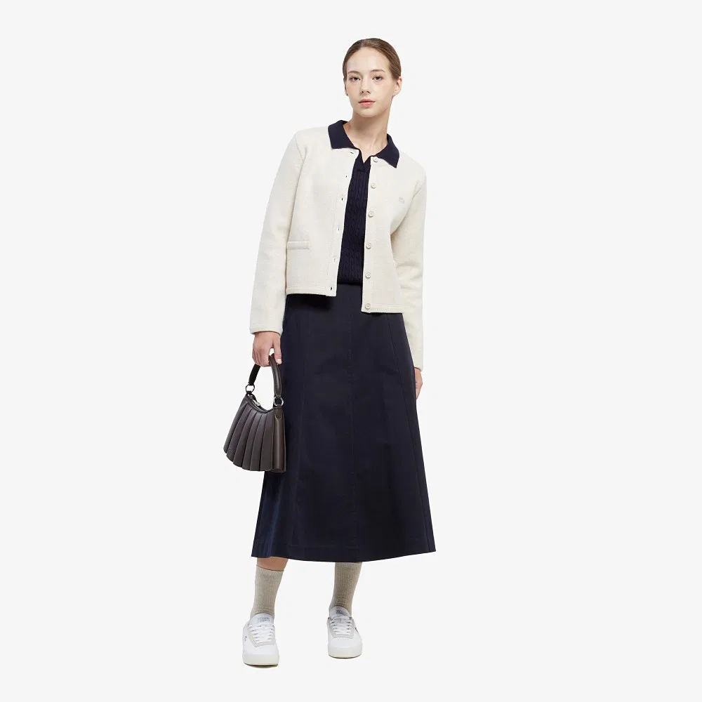 Юбка Lacoste чино-клёш, тёмно-синяя