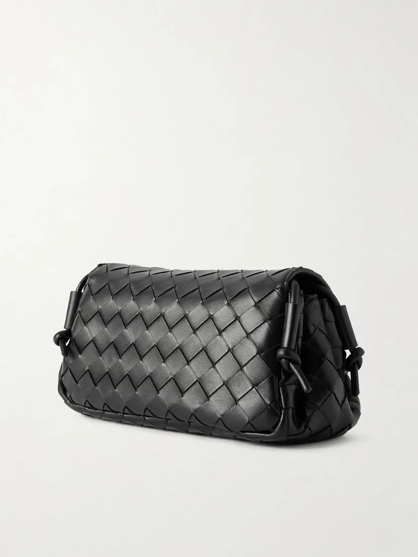 Кожаная сумка через плечо Notturno Intrecciato BOTTEGA VENETA, черный — фото 4