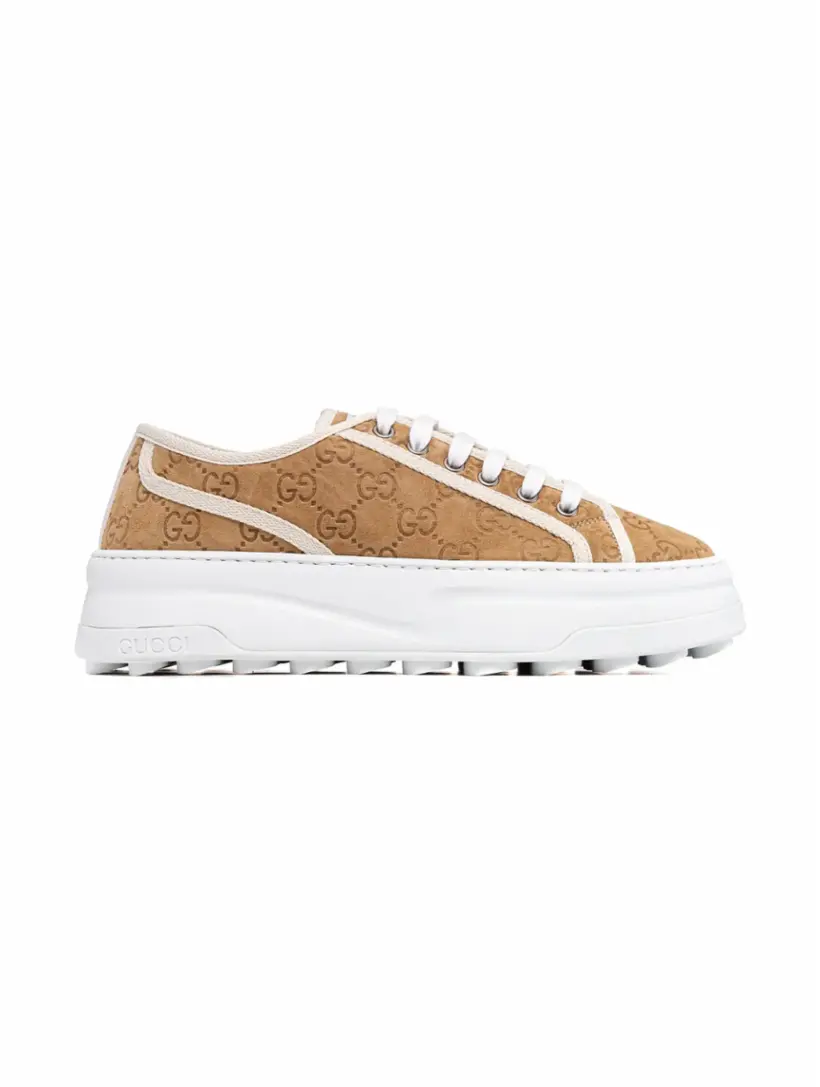 

Замшевые кеды Gucci Tennis 1977 Gucci, коричневый