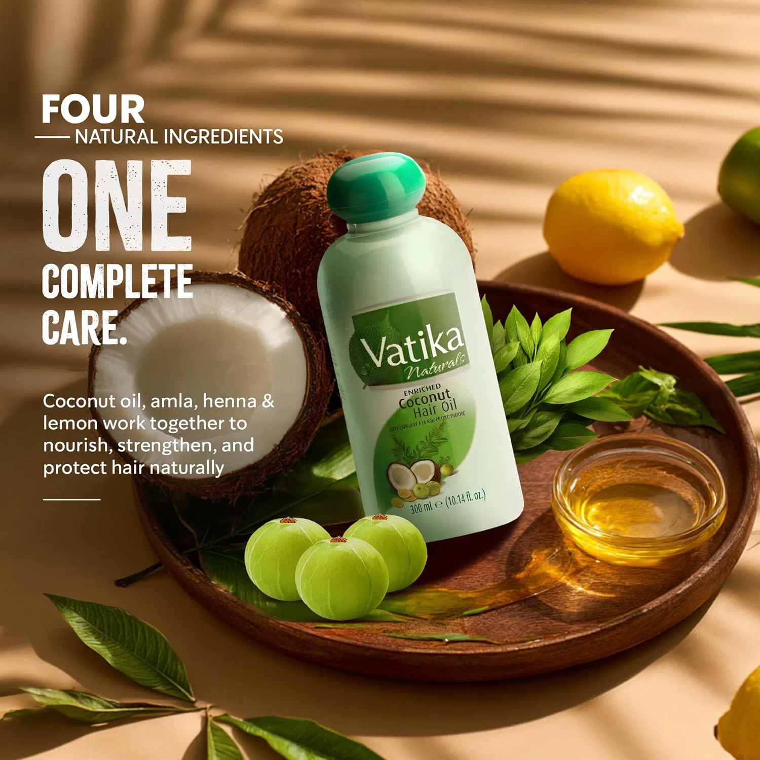 Масло для волос Vatika Naturals Enriched Coconut Hair Oil 300 мл Dabur — фото 3