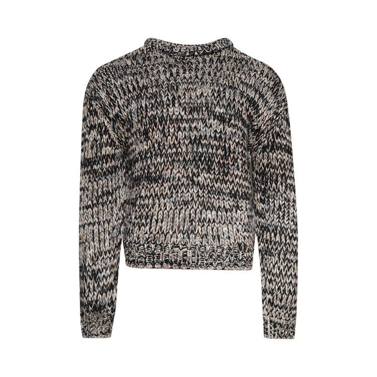 

Свитер Lemaire Boxy Crew Neck Sweater, Black/White/Brown