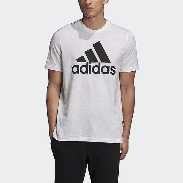 Футболка mh bos tee letter короткий рукав футболка мужская белая Adidas, белый — фото 3