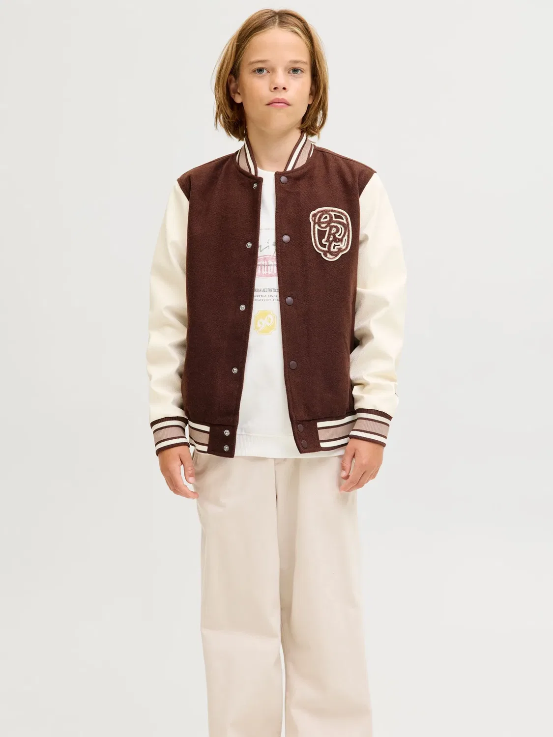 Блузон JACK & JONES Junior, deep mahogany — фото 3