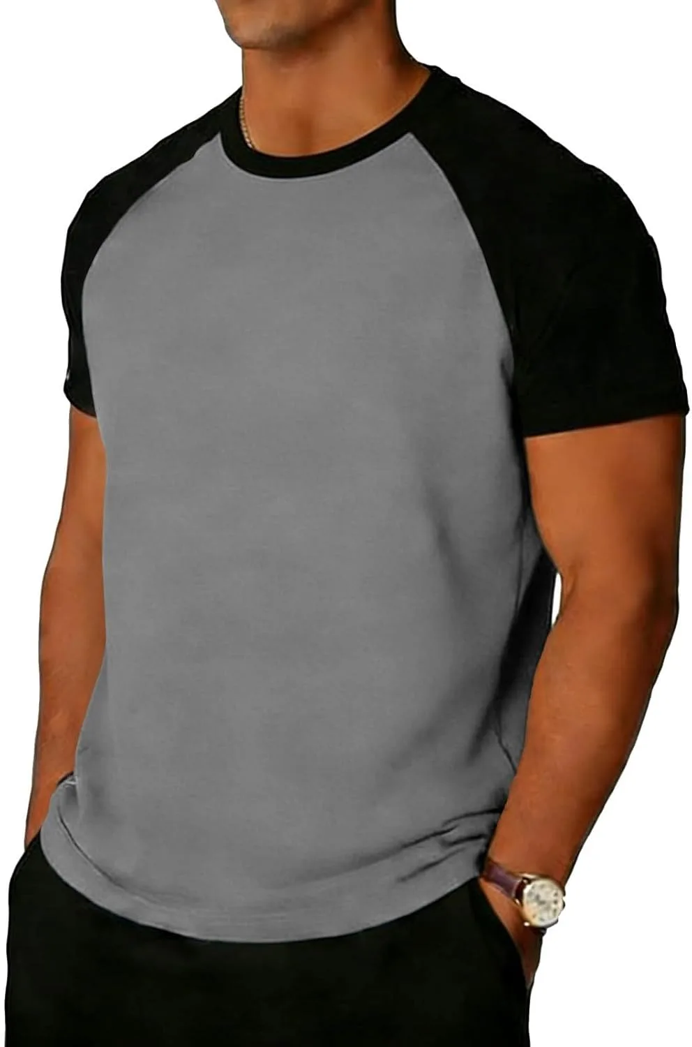 

Мужская футболка с коротким рукавом реглан для тренировок