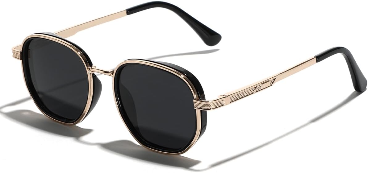 

Поляризованные солнцезащитные очки круглые и квадратные женские TR90, унисекс солнцезащитные очки мужские металлические TAC UV400 линзы, очки для вождения, вечеринки weiyuchen, Black Gold Frame