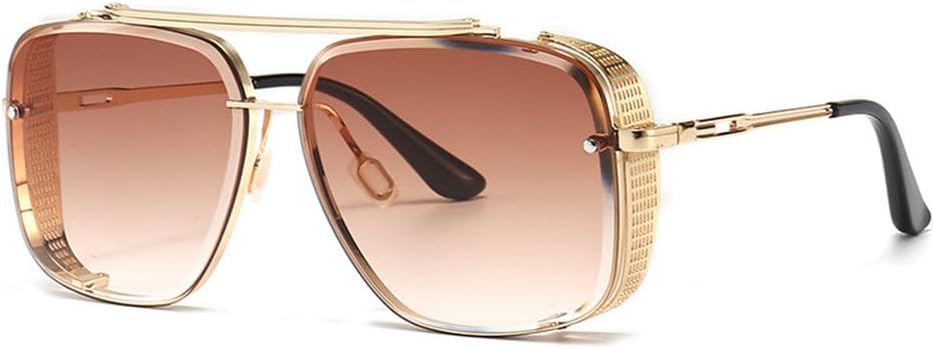 

Модные солнцезащитные очки для мужчин и женщин в стиле стимпанк, винтажные солнцезащитные очки с градиентным красным покрытием и защитой от ультрафиолета UV400 TYUVIVO, 6