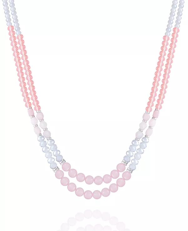 

Очаровательное женское ожерелье из бисера с подвесками T Tahari, rose