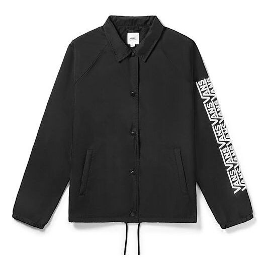 

Куртка logo printing coach jacket black Vans, черный
